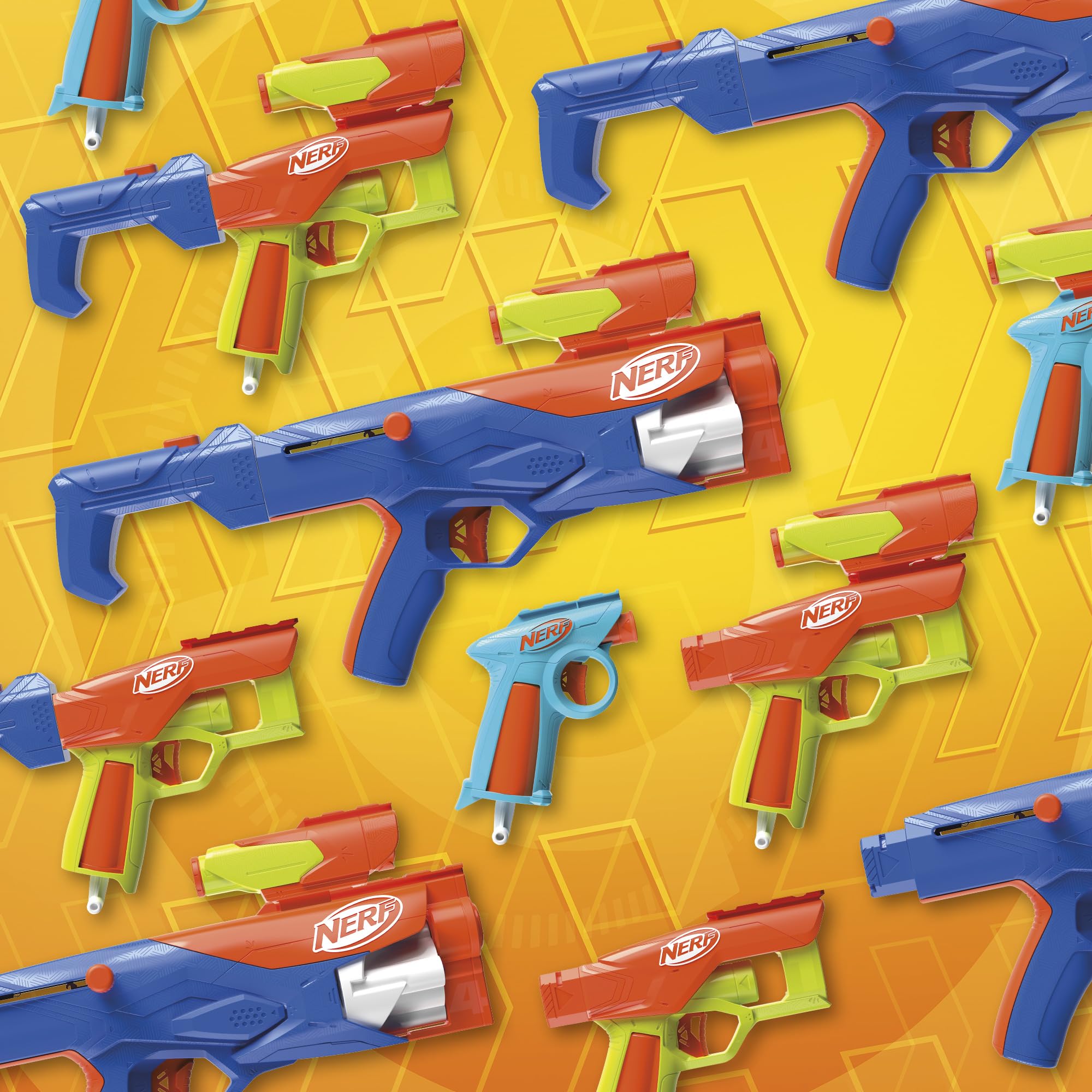 Nerf N Series Gear Up Pack, 3X Blasters, 18 Nerf N1 Darts, Kids Gifts, Outdoor Games, Ages 8+