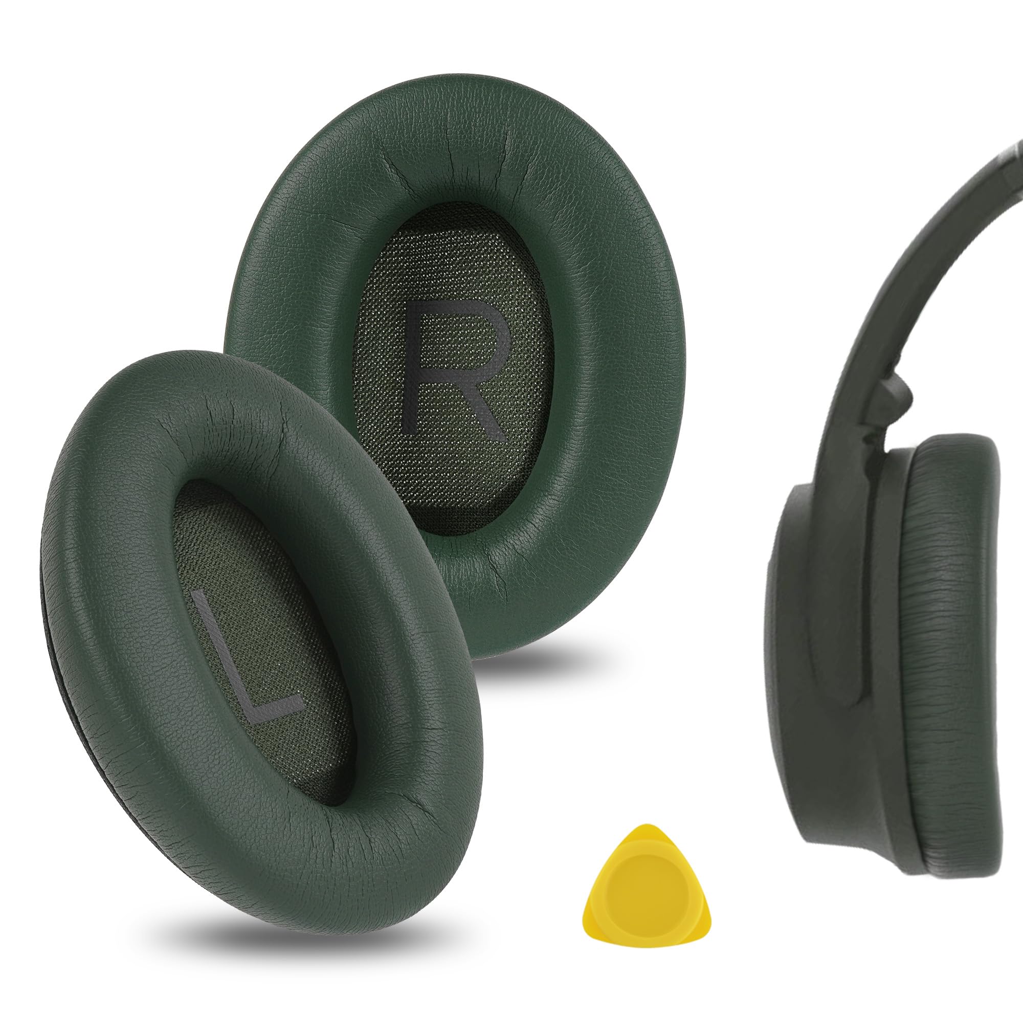 Geekria Replacement Ear Pads for Bose New QuietComfort, QC 45/ 35II/ 35IIGaming/ 35/25/ 15/ SE, AE 2/2i/2w, SoundTrue, SoundLink AE2 Headphones, with Video Guide (Green)
