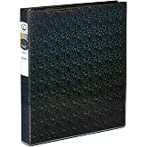 Avery&reg; Holographic 3 Ring Binder, 1" Round Rings, 1 Black Binder | For School, Home and Project Organization, 3D Rainbow Holographic Cover, Customizable View Cover and Spine, Clear Pockets