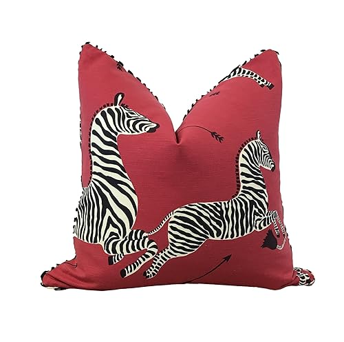 Amazon Com Scalamandre Zebras Pillow Red Pillow Zebra Print
