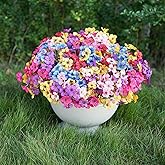 Stymedeca 24 Bundles Artificial Flowers for Outdoor Faux Plants for Spring Summer Decoration, UV Resistant Realistic Silk Plastic Fake Flowers Garden Porch Patio Balcony Yard Front Home Decor