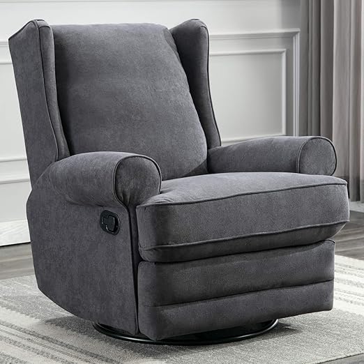 gray swivel rocker recliner