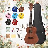 Dripex 23 Inch Concert Ukulele Natural Wood with Beginners Kit view 7