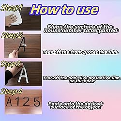 GLDonee Self-adhesive 5 Inch House Numbers Acrylic
