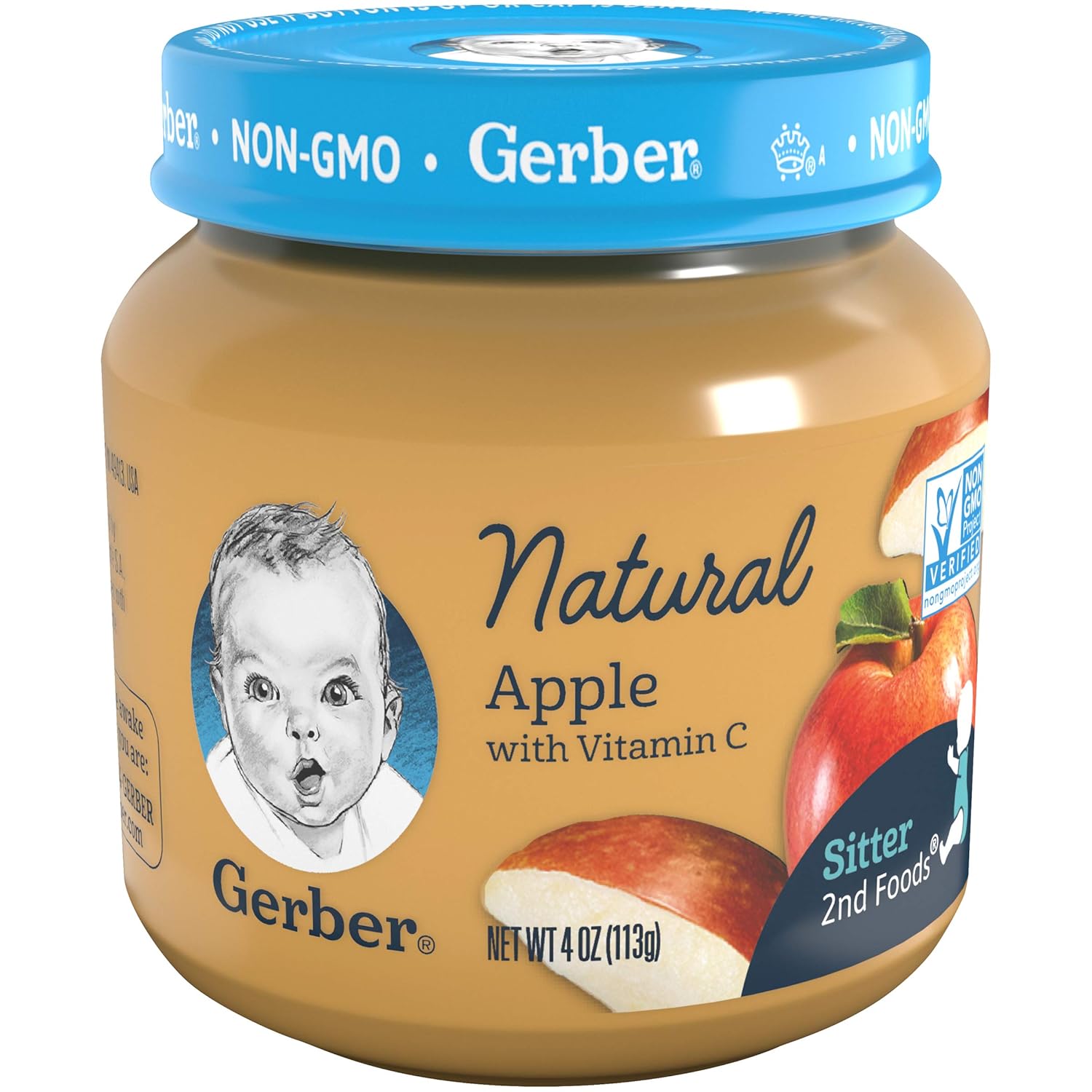 Gerber 2nd Foods Baby Food Jars Natural Apple 4 Ounce Pack 12 Amazon Com Grocery Gourmet Food