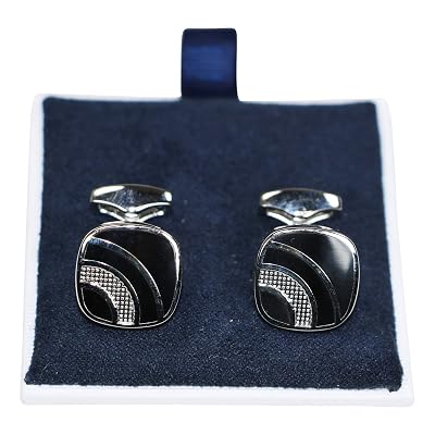 Duchamp London Curved Design Two-Tone Cufflinks