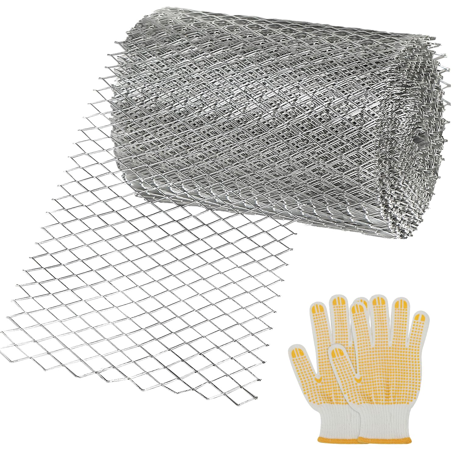 Photo 1 of Aluminum Gutter Splash Guard, 6 Inch X 66 Feet Gutter Guard Filter, Leaf Filter Gutter Protection, DIY Gutter Covers for Leaves Leaf Guards for Gutters