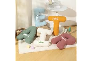 Personalized Alphabet Pillow – Custom Name Plush Letter Cushion, Soft Decorative Nursery Pillow for Kids Baby, Nursery Bedroo