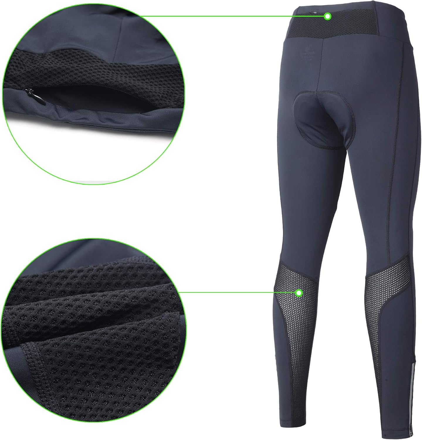 beroy Women Cycling Tights with Thickness Padding, Cycling Bike Pants : Clothing