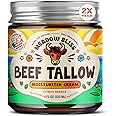 Meadow Bliss Beef Tallow for Skin - Moisturizer Cream - 100% Grass Fed - Whipped Beef Tallow - Organic Jojoba Oil - Organic Shea Butter - Supports Eczema, Rosacea+ - Made in USA - Citrus Breeze - 4 oz