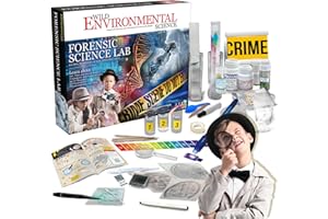 WILD! SCIENCE WILD ENVIRONMENTAL SCIENCE Forensic Science Lab - Crime Scene Science Kit - Ages 8+ - Examine Crime Scenes and Learn Real Forensic Biology