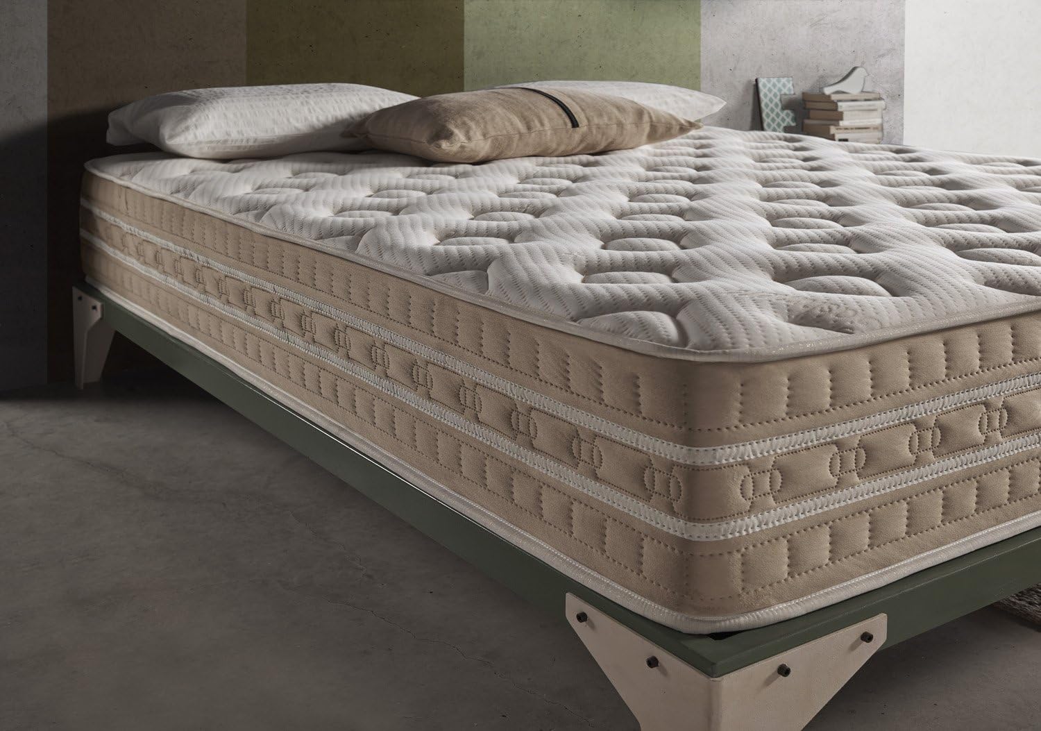 Materasso Memory Foam 160x190 Cm - Lattice Blue, Antiacaro, 7 Zone Di Supporto - Foto 3