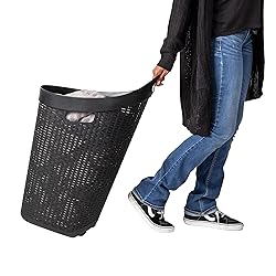 Mind Reader 60L Rolling Laundry Hamper, Clothes