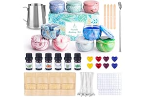 SUPERSUN Candle Making Kit for Adults, DIY Candle Making Supplies for Adults, Beginners, Include Beeswax, Candle Tins, Wicks, Essential Oils, Dyes, DIY Candle Making Set Gift for Christmas
