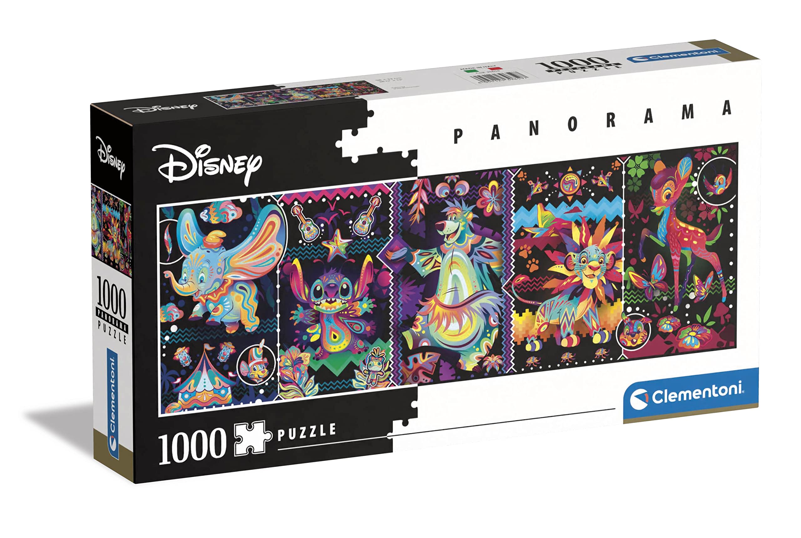 Clementoni 39659 Classics 1000pcs Disney Joys Panorama 1000 Pieces, Made in Italy, Jigsaw Puzzle for Adults, Multicolor, Medium