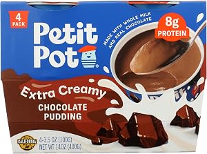 Petit Pot Chocolate Protein Pudding 4pk, 14 OZ | 8g protein