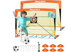 Dimples Excel Soccer Goals Kids Net for Backyard 7x5, 5x3.6, 4x3, 3x2.2 FT