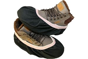 GOAT GRIPZ Mountain Goat Approved Shoe Socks - Snow & Ice Traction; Alt for Chains, Cleats, Crampons, Spikes, Grips, Grippers; Anti-Slip for Shoes & Boots, Jacquard Fabric, Elastic, Easy Slip-On (1 Pair)