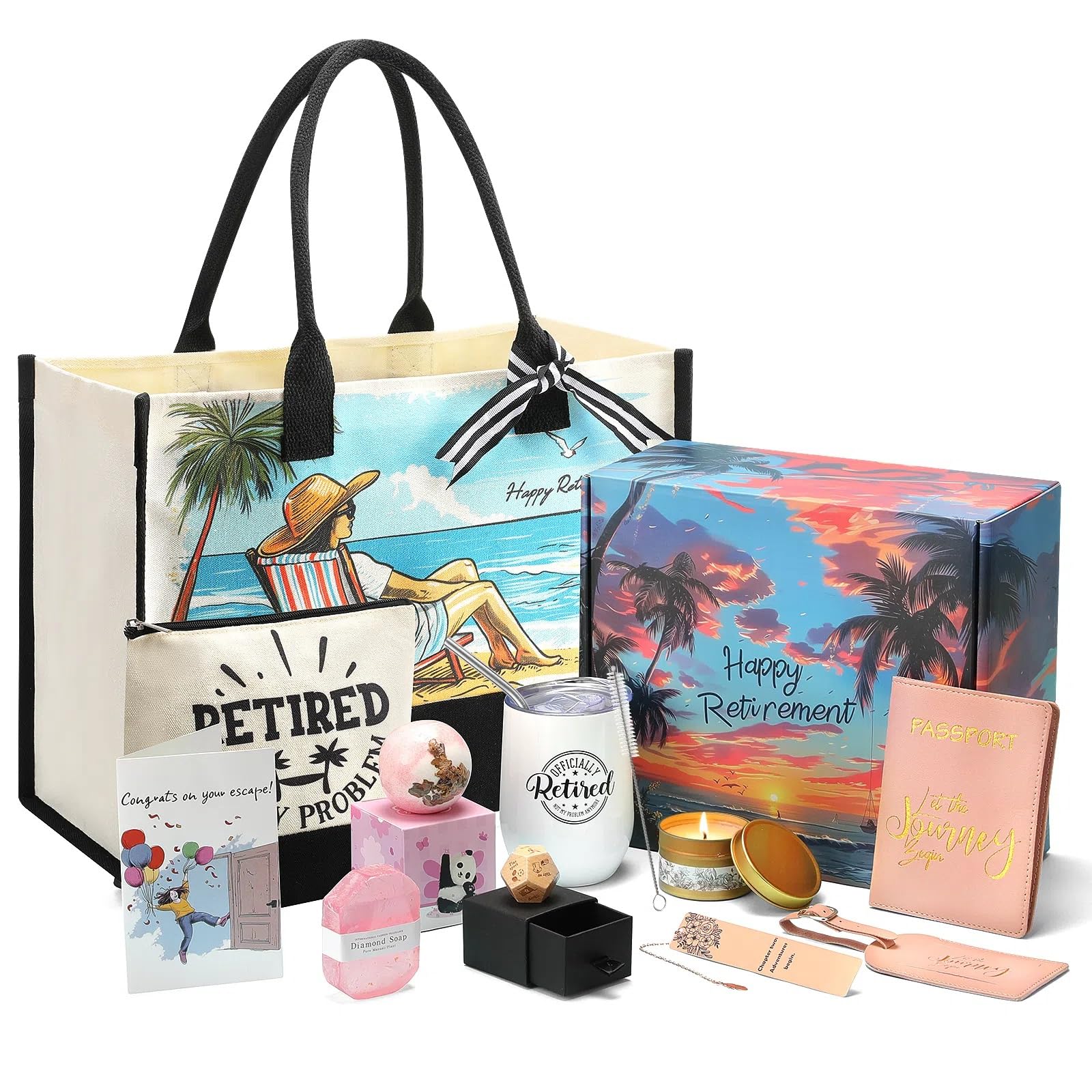 Canvas Tote Bag Funny Nurse Retirement Tote Bag - Coworker Retirement Gift  For Retired Nurses - Canvas Tote With Humorous Design Retired Nurse Present, image size:1600x1600