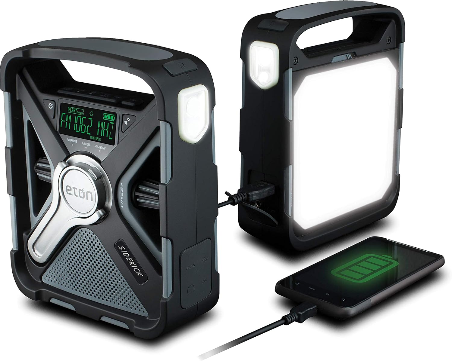 Eton Ultimate Camping AM/FM/NOAA Radio with S.A.M.E Technology, Smartphone Charging, Bluetooth, Giant Ambient Light and Solar Panel, NFRX5SIDEKICK: Electronics