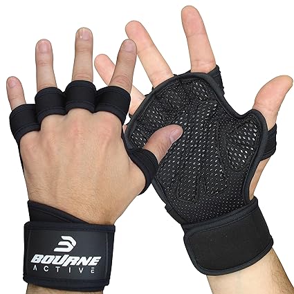 Ventilated Weight Lifting Gloves With Integrated Wrist Wrap Support Extra Grip Full Palm Padding No Calluses Perfect For Gym Workout