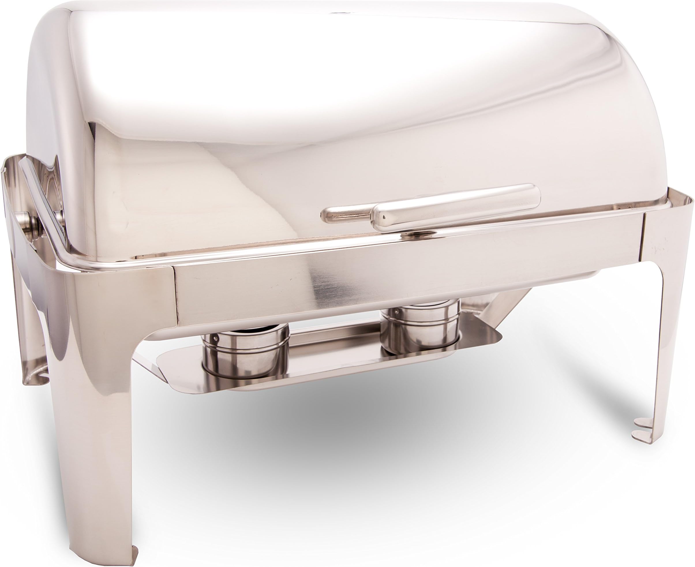 PrestoWare PWR-1RE Full-size Roll-Top Chafer w/ Cover Holder, Stainless Steel Chafing Dish for Catering - Presto Ware by PrestoWare