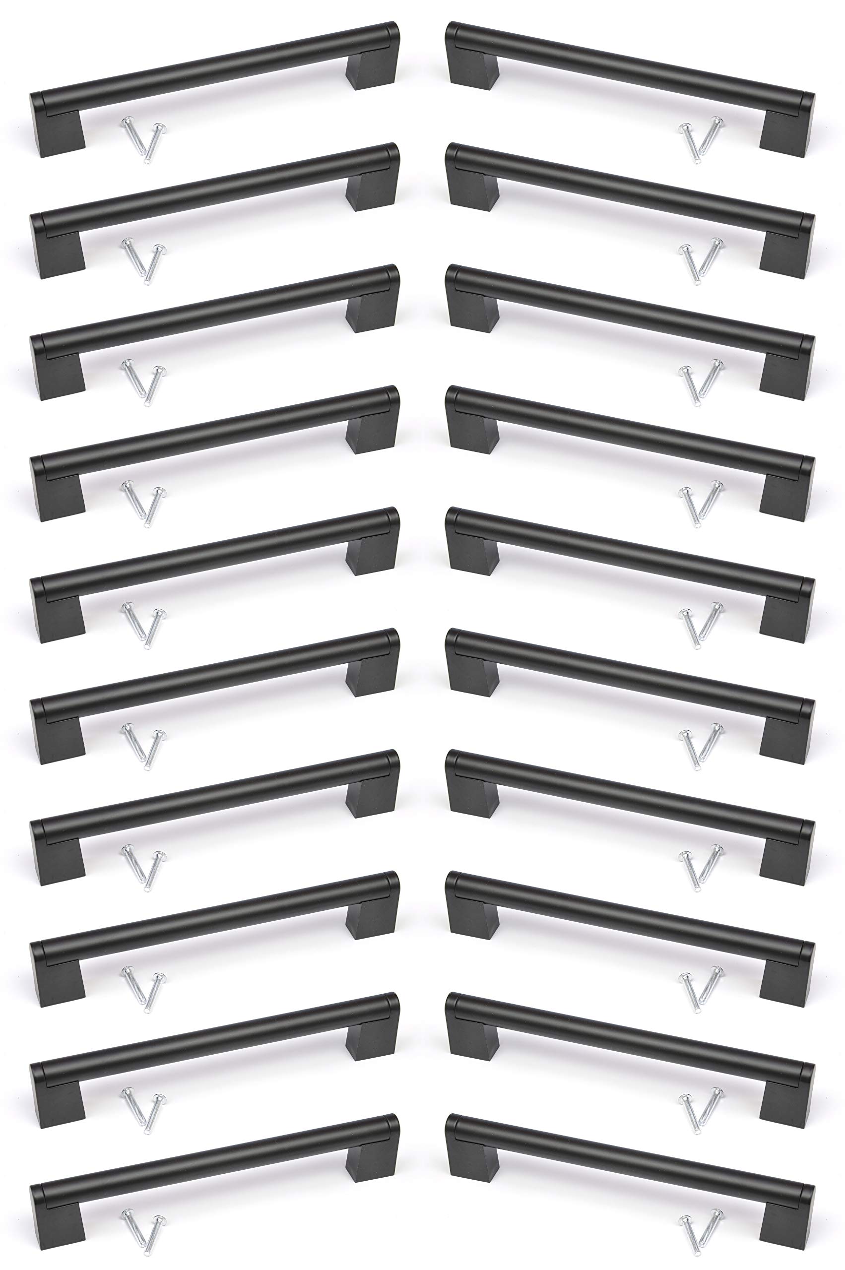 BSM Marketing Black Kitchen Cupboard Cabinet Boss Bar Door Handle Knob (20, 96mm) — image 1