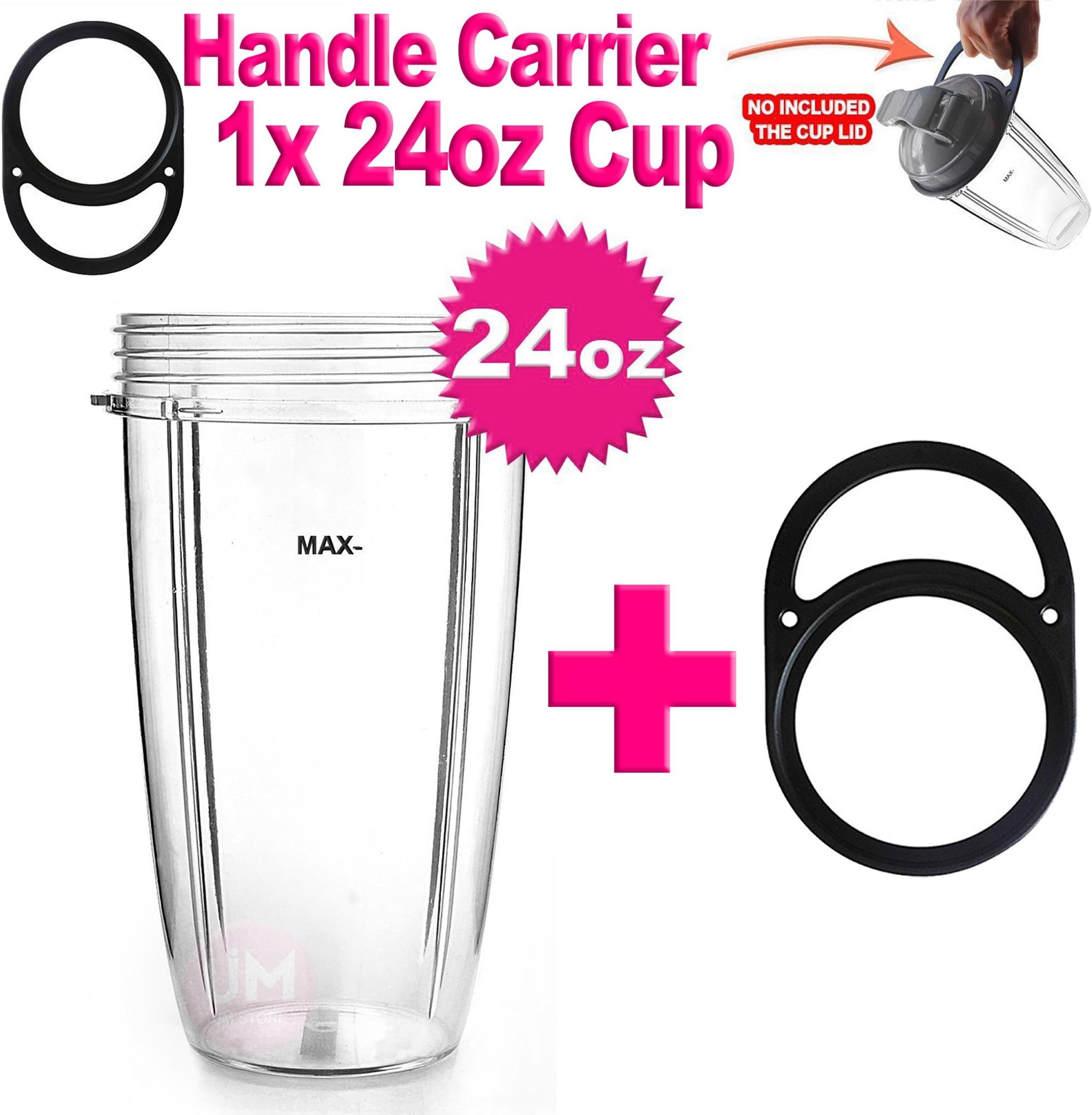 UM Store Replacement Part for NutriBullet, Tall Cup for NutriBullet 600W and 900W, 24 oz.