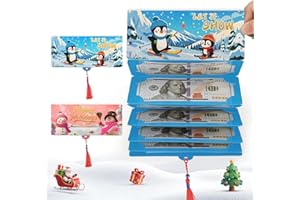 2Pc Christmas Money Holder or Gift Card Holder with 10 Slots Surprise Christmas Xmas Gift Card Holder, for Cash Checks or Gif