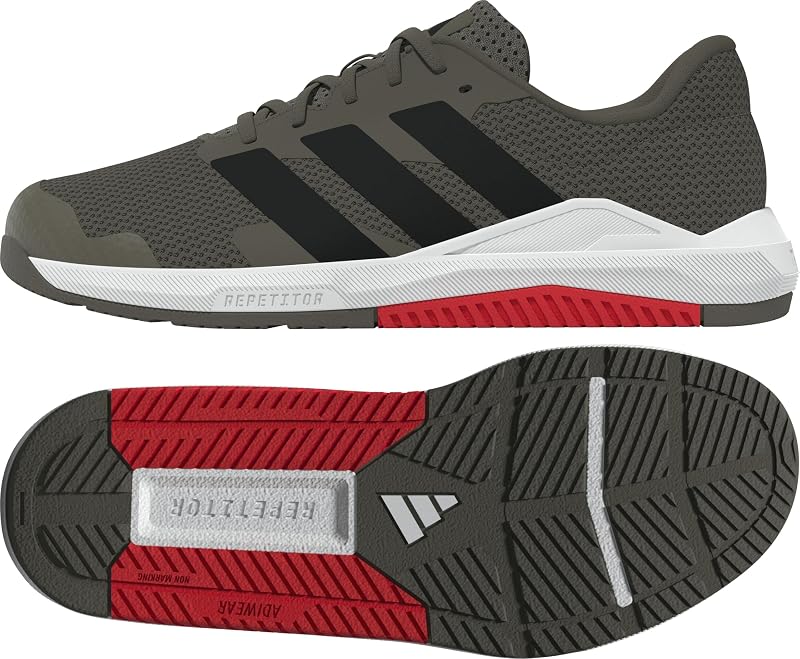 Uomo Dropset Base Training Shoes, Olive Strata/Core Black/Pure Ruby, 42 EU — foto 3 di 4