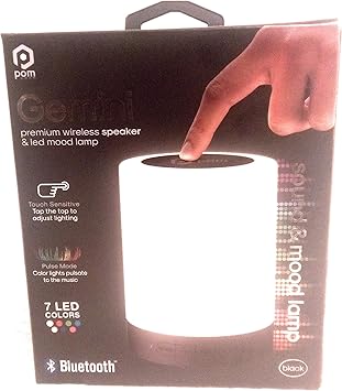 gemini wireless speaker and mood lamp