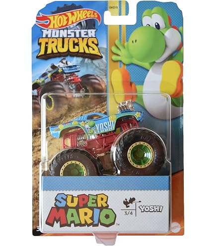 Amazon.com: Hot Wheels Monster Trucks Super Mario, [red] Mario