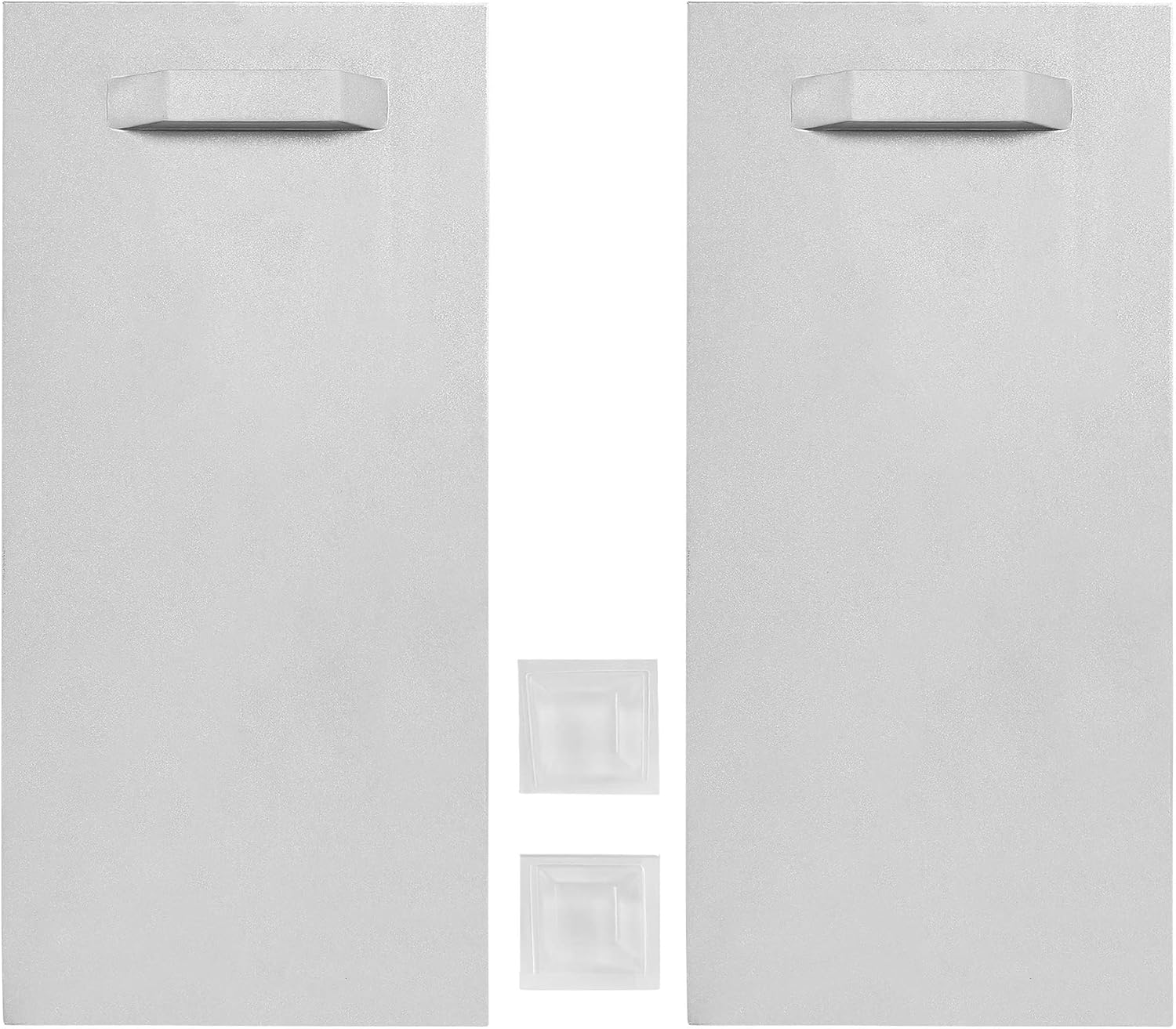 Haftbleche / Spiegelaufhänger SET (+ Abstandhalter), ZHB000131, 100 x 200 mm, bis zu 24 Kg Tragkraft, Aufhänger für Spiegel, Glasbilder, Alu-Dibond. selbstklebend