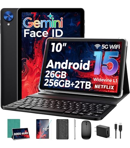 Amazon.com : Android 15 tablet with Keyboard, 26GB+256GB, Gemini