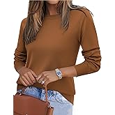 Zeagoo Womens 2026 Fall Sweaters Long Sleeve Tops Classic Crew Neck Pullover Sweaters Loose Dressy Casual Basic Clothes