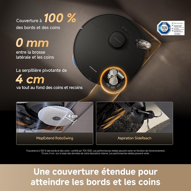 Matrix10 Pro Robot Aspirateur Laveur, Station Multi-serpillières