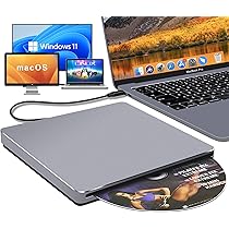 NOLYTH CD Drive External for Mac: USB C DVD Burner Player