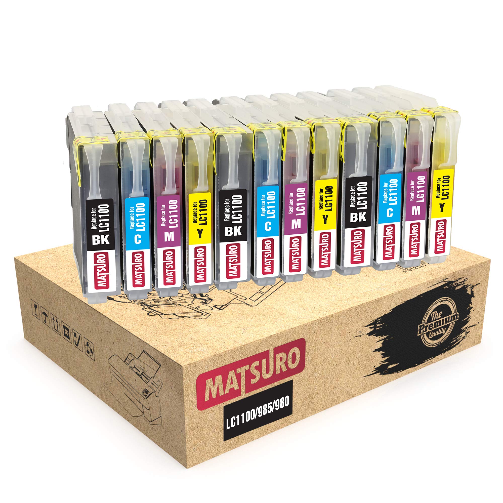 Matsuro Original | Compatible Ink Cartridges Replacement for BROTHER LC1100 LC985 (3 SETS)