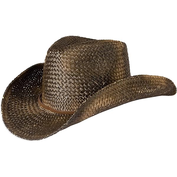 ANGELA & WILLIAM Chapeau de paille style western cowboy/cowgirl pour homme et femme, Cow2936