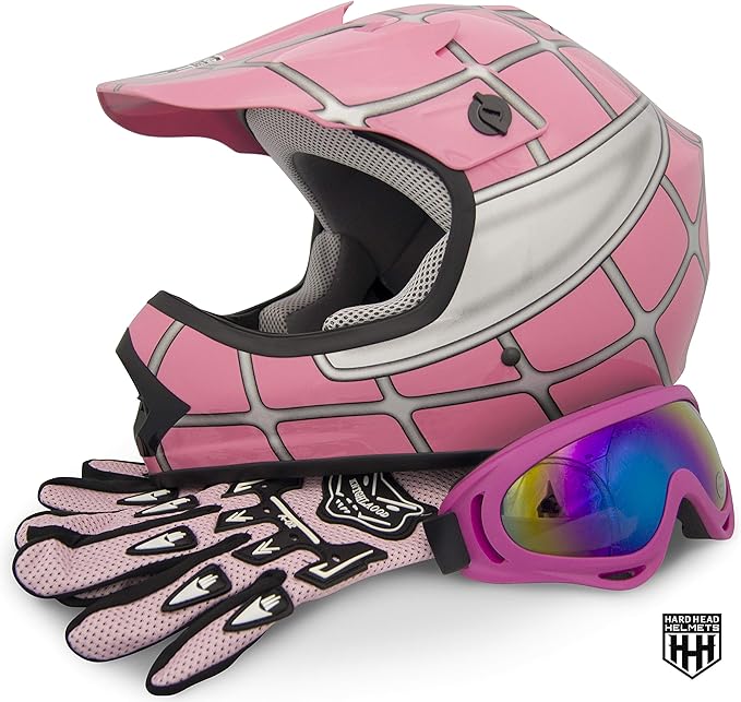 Youth & Kids DOT Helmet Combo for Dirtbike ATV Motocross MX