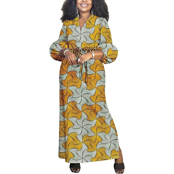 long sleeve african traditional dresses Amazon.com: African Print Dresses for Women Long Sleeve Dashiki Party Dress Ankara Fashion Lady African Traditional Clothes : Clothing, Shoes & Jewelry