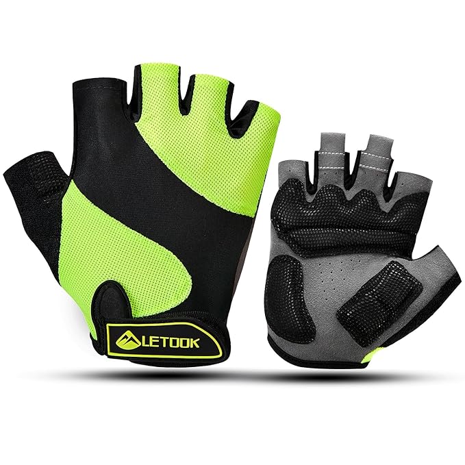 title=Letook Guanti Bici Estivi Guanti MTB da Ciclismo Senza Dita Traspirante Uomo