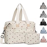 Pritent Travel Duffle Bag, Waterproof Weekender Overnight Hospital Bags for Women Men with Toiletry Bag Lightweight Carry on Personal Item Duffle Gym Bag for Travel, Airplanes, Sports