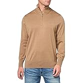 Brooks Brothers mens Merino Wool Half-zip Long Sleeve Sweater