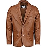Jild Invisible Stitching Casual Leather Blazer for Men - 2-Button Closure Coat Style Regular Fit Lambskin Leather Jacket Men
