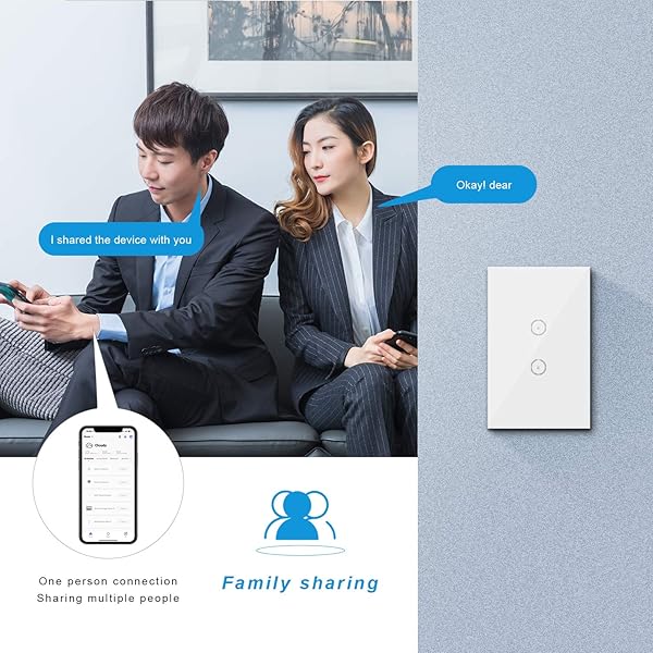 UseeLink Interruptor ZigBee Smart Light de 2 velocidades compatible con AlexaGoogle Home se utiliza con TuYa ZigBee Hub mando a distancia funcin de temporizador control por voz 1 paquete