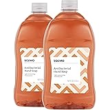 Amazon Brand - Solimo Antibacterial Liquid Hand Soap Refill, Light Moisturizing, Triclosan-Free, 56 Fluid Ounces, Pack of 2