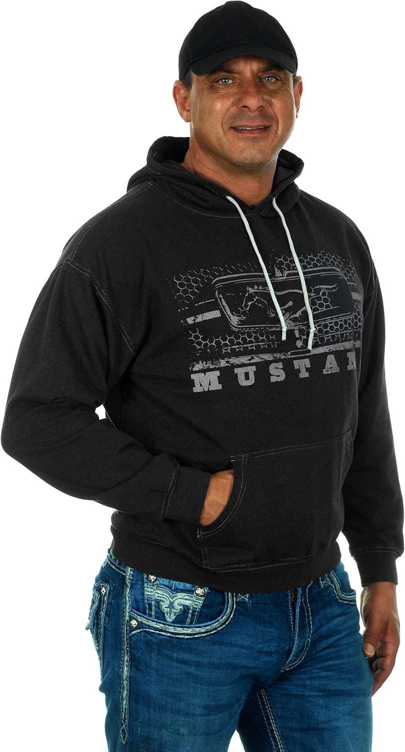 ford hoodie men on Mens Ford Mustang Pullover Hoodie Mus9s3clg2 Apparel