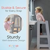 Stepup Baby Toddler Tower Adjustable Step Grey Montessori Stand Kid Stool view 9