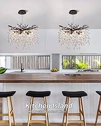 Modern Tree Branch Crystal Chandelier Luxury Black